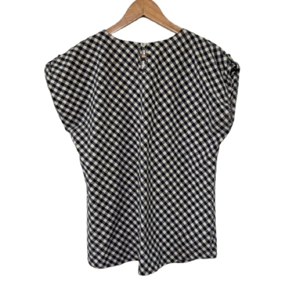 Woolrich Navy/White Gingham Top Size L